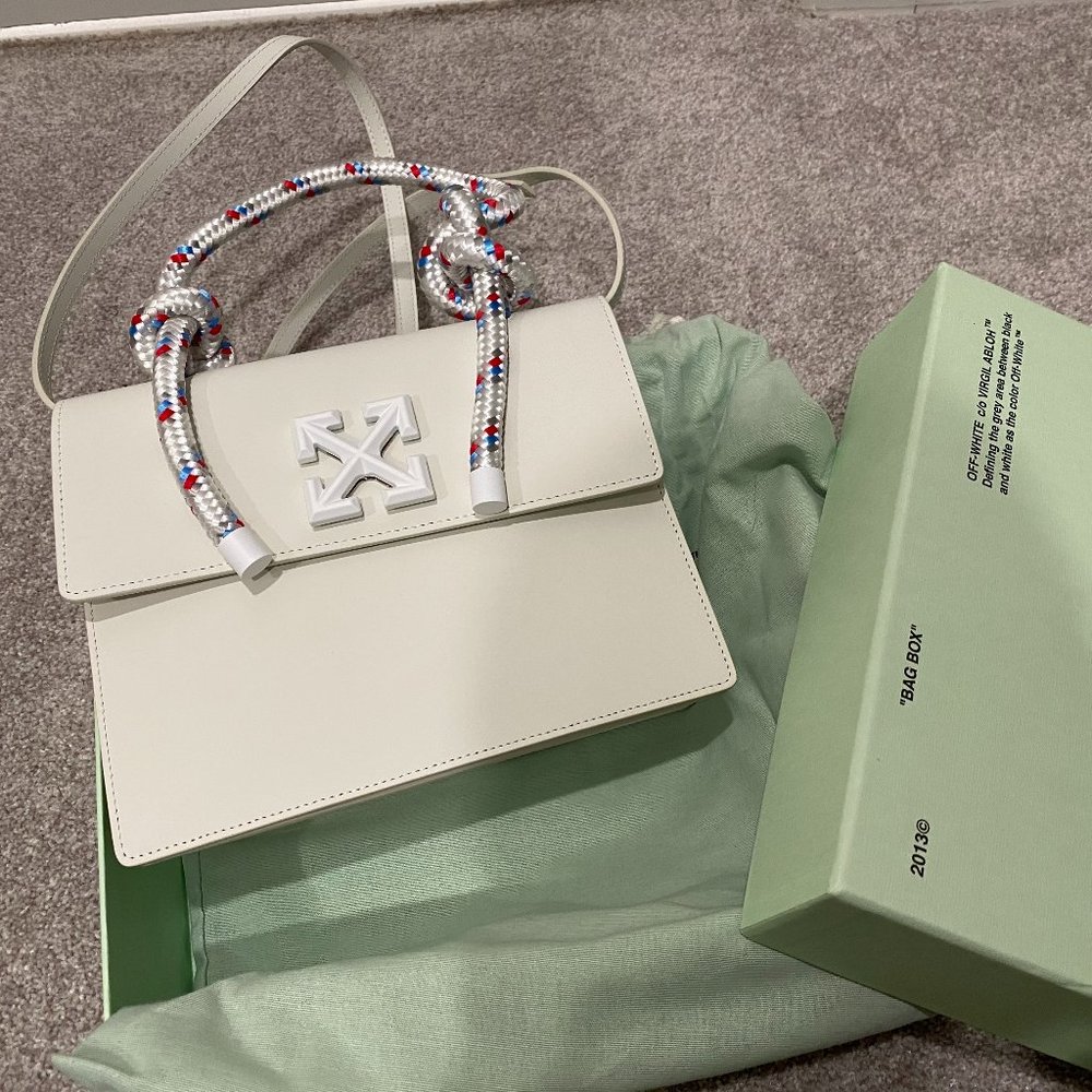 OFF-WHITE Jitney 2.8 Medium Gummy Leather Tote